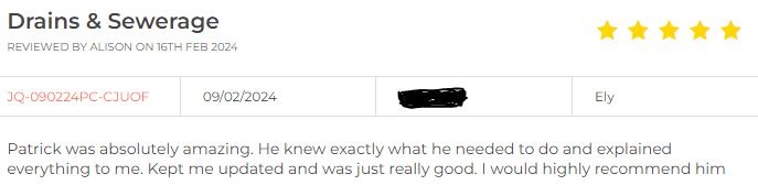 happy customer after drain repairs